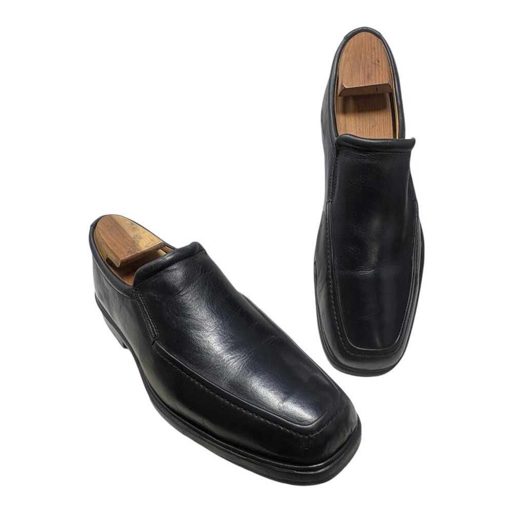 Johnston Murphy Goodwin Black Leather Venetian Loafers